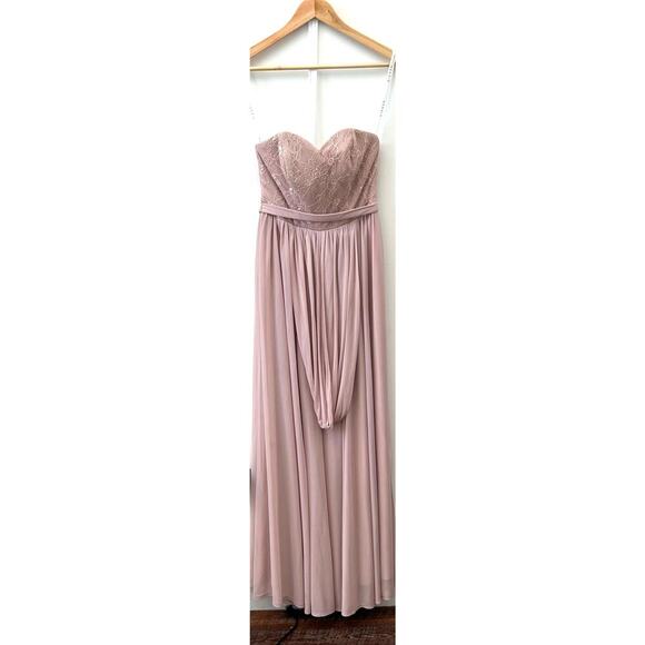 AZAZIE Formal Strapless Dress Dusty Rose/Pink Size A4 - Picture 1 of 11